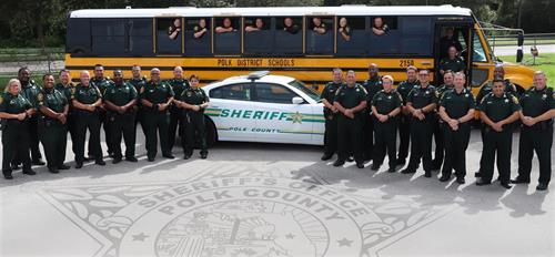 safe schools deputies safe schools deputies in front of bus
